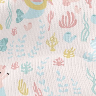 Animal Turns Into Mermaid Stretch Jersey