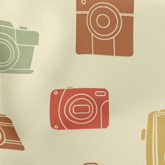 Retro Style Camera Lightweight Cotton Poplin