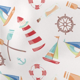 Sailing Paddle Message In A Bo Lightweight Cotton Poplin