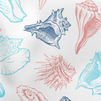 Conch Shell Starfish Lightweight Cotton Poplin