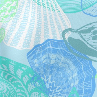 Abundant Sea Shells Lightweight Cotton Poplin