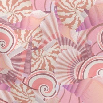 Fantasy Rare Shells Lightweight Cotton Poplin