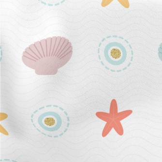 Colorful Wavy Starfish Lightweight Cotton Poplin
