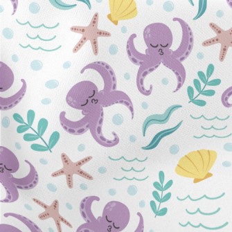 Naughty Pouty Octopus Lightweight Cotton Poplin