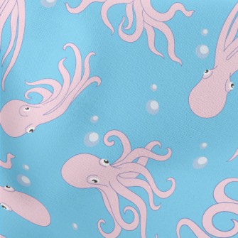 Playful Octopus Lightweight Cotton Poplin