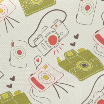 Cute Polaroid Midweight Cotton Poplin