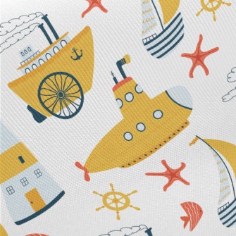 Lighthouse Submarine Yacht Midweight Cotton Poplin