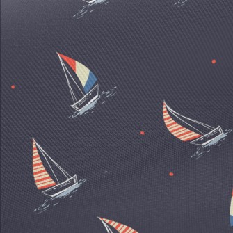 Night Sky Sailing Boat Sailing Midweight Cotton Poplin