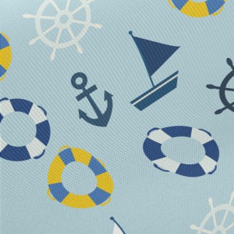 Sailboat Steering Wheel Midweight Cotton Poplin