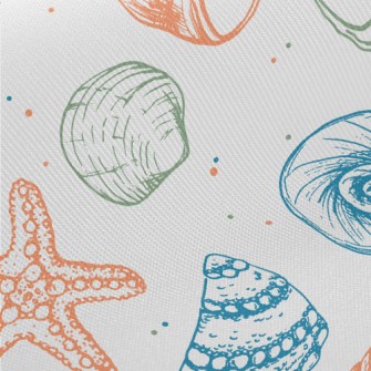 Starfish And Various Shellfish Midweight Cotton Poplin
