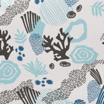 Coral In The Mysterious Sea Midweight Cotton Poplin