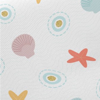Colorful Wavy Starfish Midweight Cotton Poplin