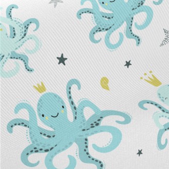 Smiley Octopus King Midweight Cotton Poplin