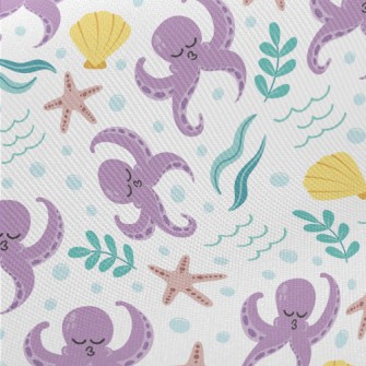 Naughty Pouty Octopus Midweight Cotton Poplin