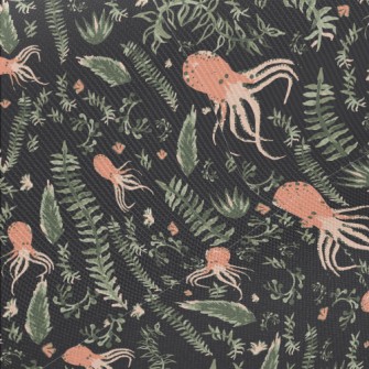 Seaweed And Octopus Midweight Cotton Poplin