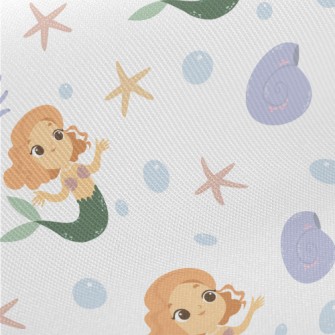 Curly Hair Mermaid Midweight Cotton Poplin