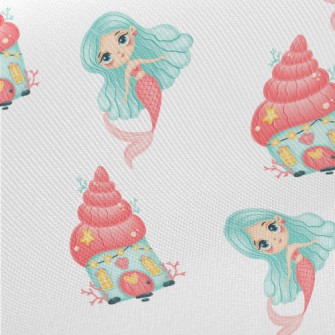 Mermaid Shell Castle Midweight Cotton Poplin