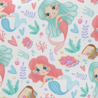 Pearl Treasure Mermaid Midweight Cotton Poplin