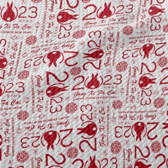Modern Chinese Year Of The Rab Birdseye Piqué