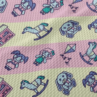 Cartoon Children's Toys Birdseye Piqué