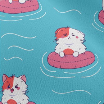 Cat Swimming In Swimming Pool Chiffon