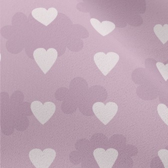 Cute Clouds And Hearts Chiffon