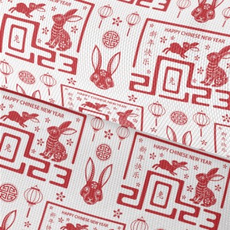 Happy New Year Of The Rabbit Waterproof Oxford