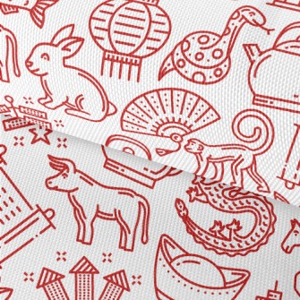 Chinese Traditional Lunar New  Waterproof Oxford