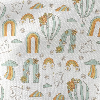 70s Hippie Illustrations Waterproof Canvas