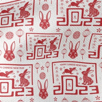 Happy New Year Of The Rabbit Waterproof Canvas