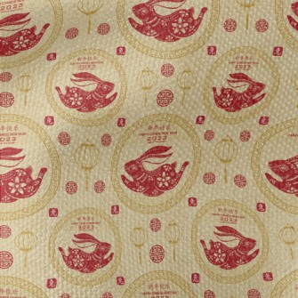 Happy New Year Of The Rabbit Waterproof Canvas