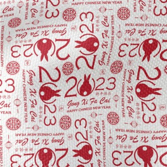 Modern Chinese Year Of The Rab Waterproof Canvas