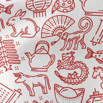 Chinese Traditional Lunar New  Waterproof Canvas