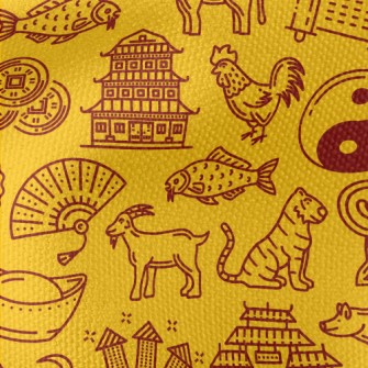 Traditional Chinese Zodiac Waterproof Canvas