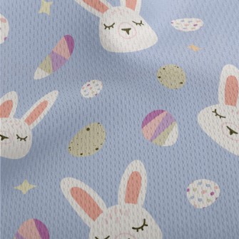 White Rabbit And Easter Eggs Athletic Mesh Flat Back