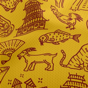 Traditional Chinese Zodiac Athletic Mesh Flat Back