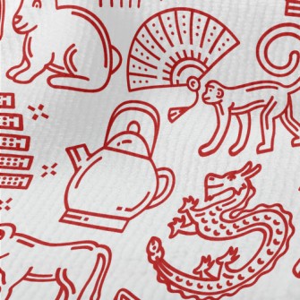 Chinese Traditional Lunar New  Terry