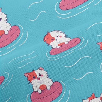 Cat Swimming In Swimming Pool Performance Linen