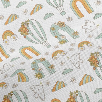 70s Hippie Illustrations Performance Linen