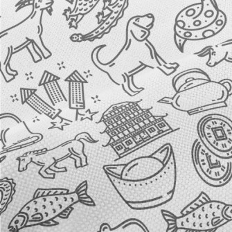 Chinese Zodiac New Year Performance Linen