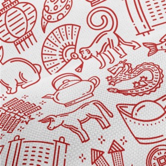 Chinese Traditional Lunar New  Performance Linen