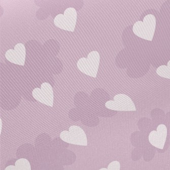 Cute Clouds And Hearts Twill