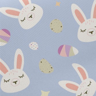White Rabbit And Easter Eggs Twill