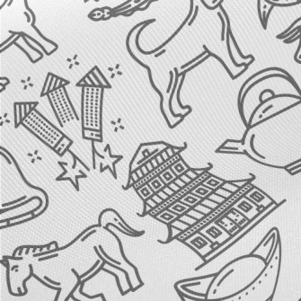 Chinese Zodiac New Year Twill