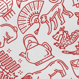 Chinese Traditional Lunar New  Twill