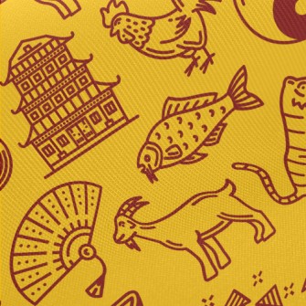 Traditional Chinese Zodiac Twill
