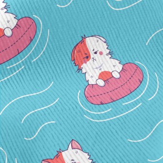 Cat Swimming In Swimming Pool Standard Corduroy