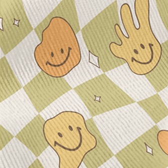 Retro Psychedelic Checkerboard Standard Corduroy