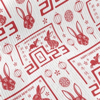 Happy New Year Of The Rabbit Standard Corduroy