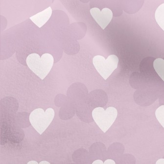 Cute Clouds And Hearts Micro Fleece